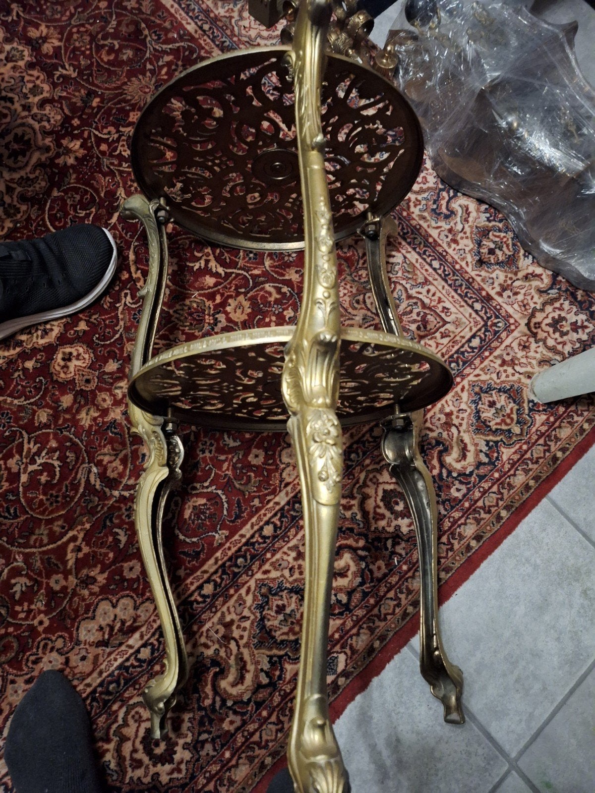Barok antieke bloementafel, Ophalen of Verzenden