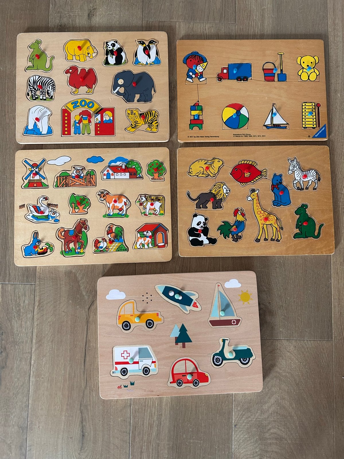 Houten Insteekpuzzels voor Kinderen - Dieren, Voertuigen, Kinderen en Baby's, Speelgoed | Educatief en Creatief, Ophalen of Verzenden