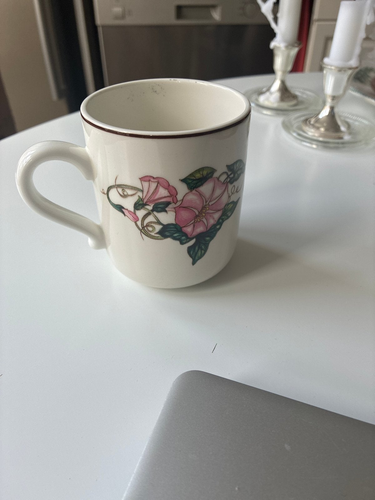 Villeroy & Boch Palermo mok met bloemmotief, Gebruikt, Klassiek, Villeroy & Boch, Porselein