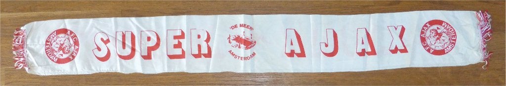 zijden sjaal Ajax Amsterdam stadion De Meer oldskool, Verzenden, Gebruikt, Ajax, Vaantje of Sjaal