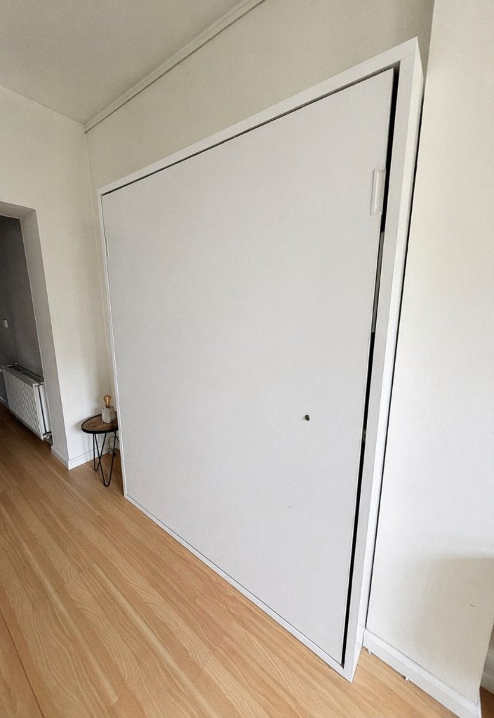 opklapbed / Murphy, Huis en Inrichting, Slaapkamer | Bedden, Ophalen, Wit, Tweepersoons, Zo goed als nieuw