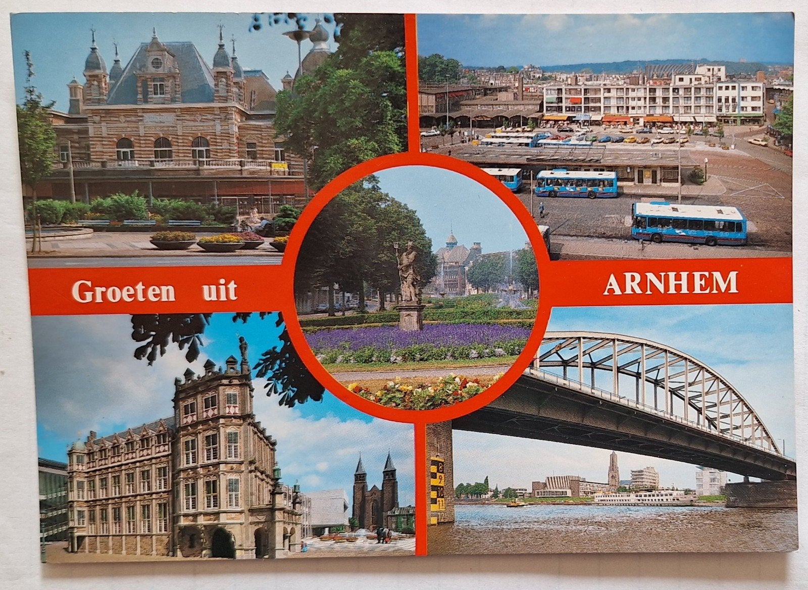 Ansichtkaart Groeten uit Arnhem - Gelopen, Ophalen of Verzenden