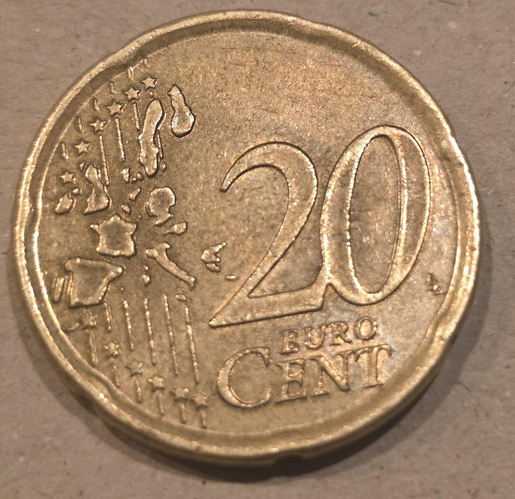 20 euro cent 1999 drukfout, Ophalen, Spanje, 20 cent