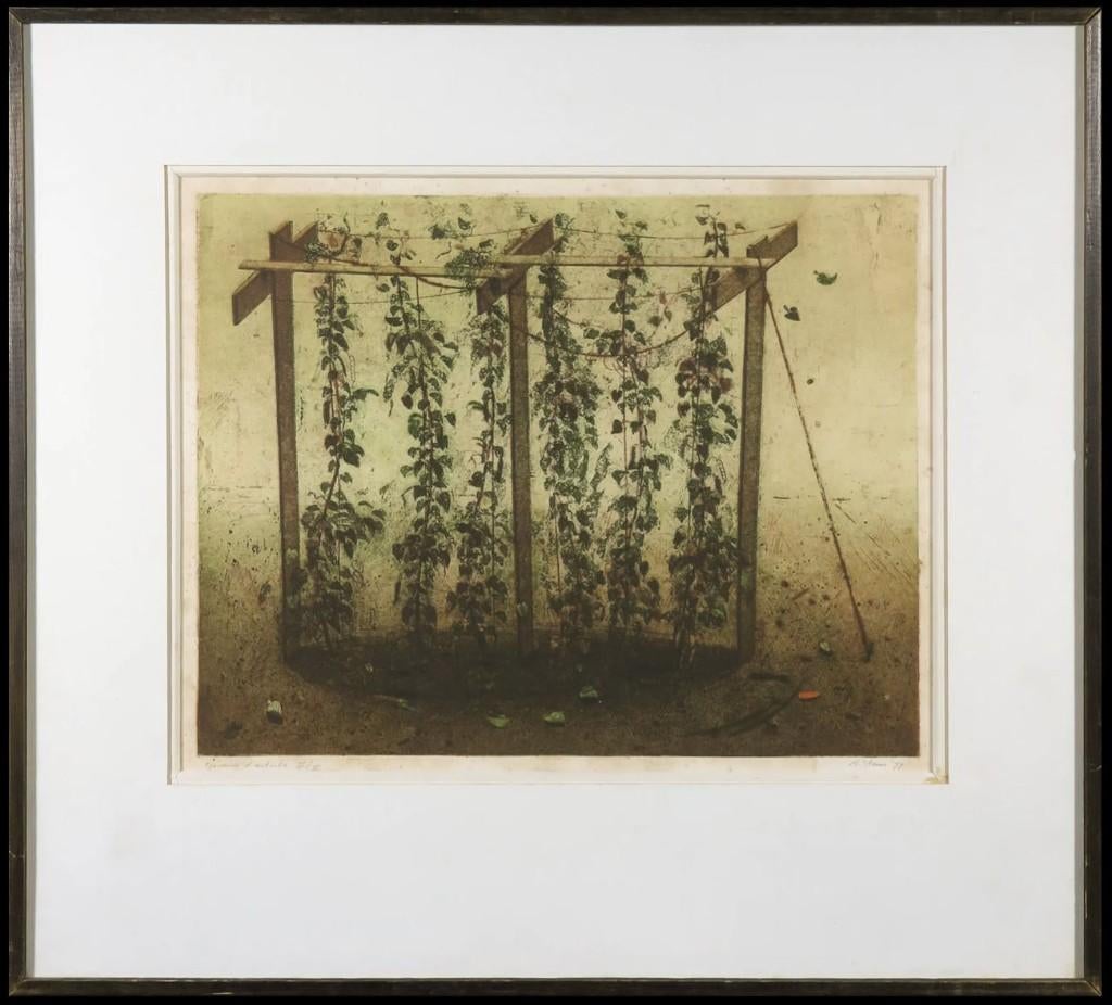Boontjes E.A. II/V - Kunstenaar: Arthur Stam, Ingelijst, Ophalen of Verzenden, Flora en Fauna, 61 cm