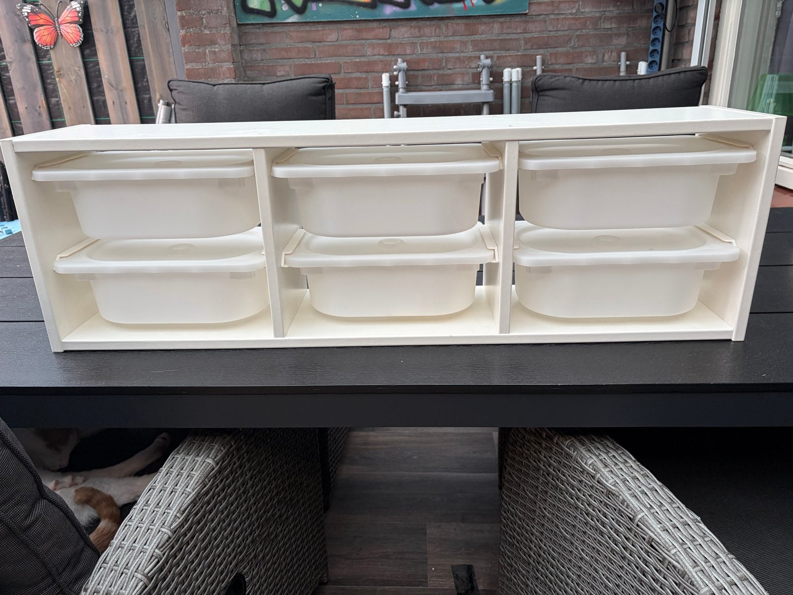 IKEA Trofast wandopberger wit met bakken, Gebruikt, Kast, 75 tot 100 cm, Minder dan 50 cm
