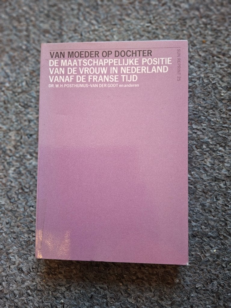 De maatschappelijke positie van de vrouw in Nederland, Verzenden, Gelezen, Dr. W.H. (Lilian) Posthumus-van der Goot