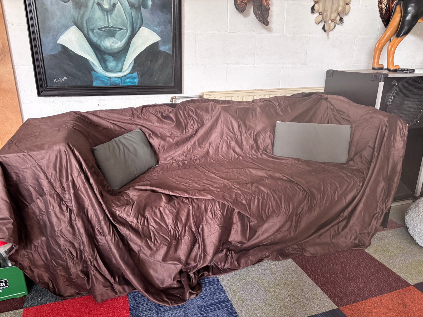 Bankhoes bruin 3.50x2.70 meter om te draperen, Nieuw, Ophalen of Verzenden, Nvt, Nvt