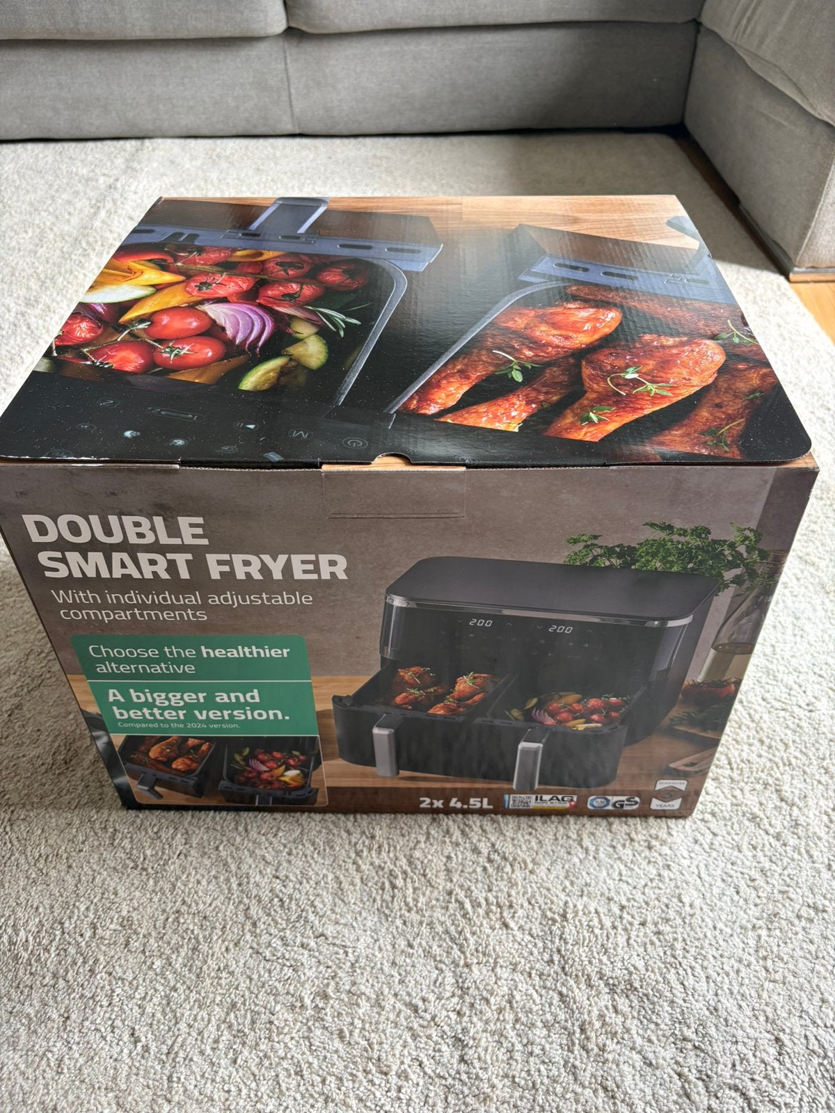 Airfryer double smart 2x4,5L Nieuw!, Ophalen of Verzenden, Nieuw