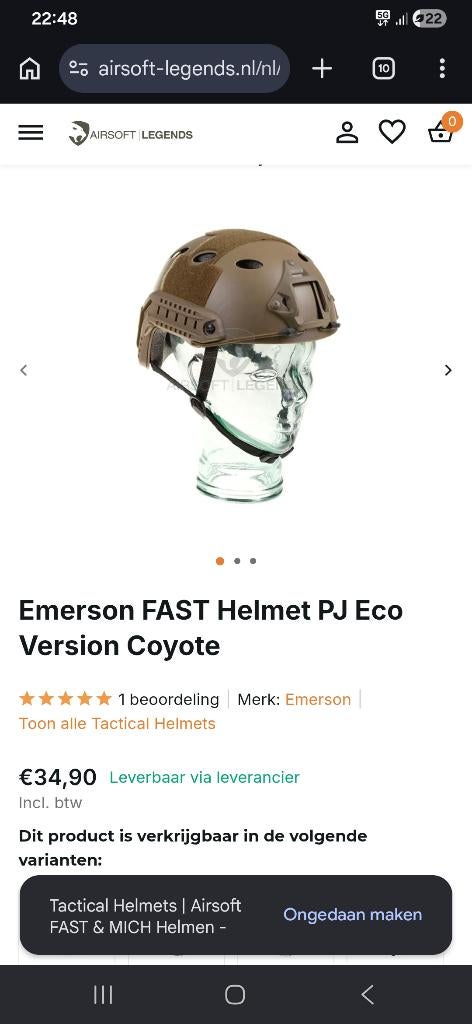 Fma airsoft helm, Verzamelen, Militaria | Algemeen, Ophalen of Verzenden, Landmacht, Nederland, Helm of Baret