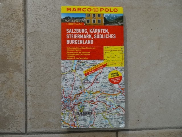 marco polo wegenkaart Salzburg, Karinthie, Stiermarken, Boeken, 2000 tot heden, Europa Overig, Ophalen of Verzenden, Landkaart