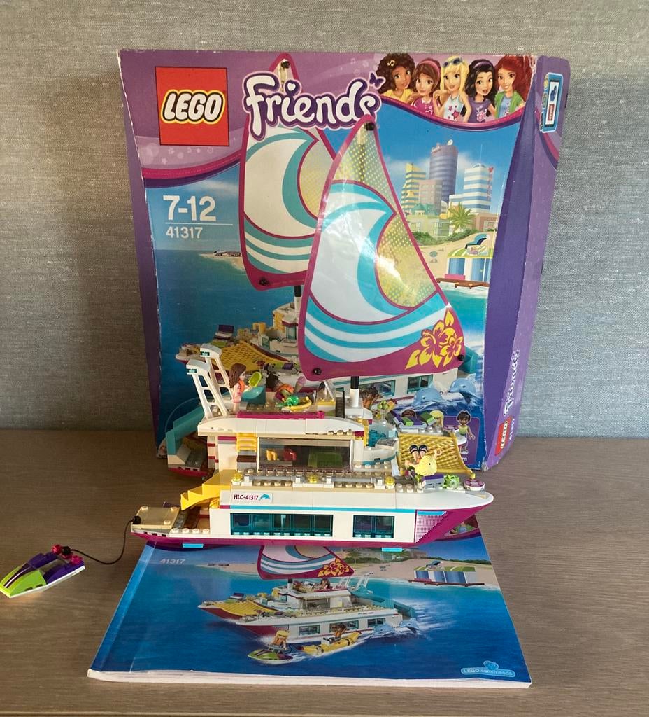 LEGO friends Sunshine catamaran 41317, Friends, Ophalen of Verzenden, Zo goed als nieuw, Complete set