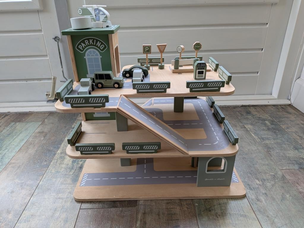 Mooie houten auto garage te koop, Ophalen, Gebruikt