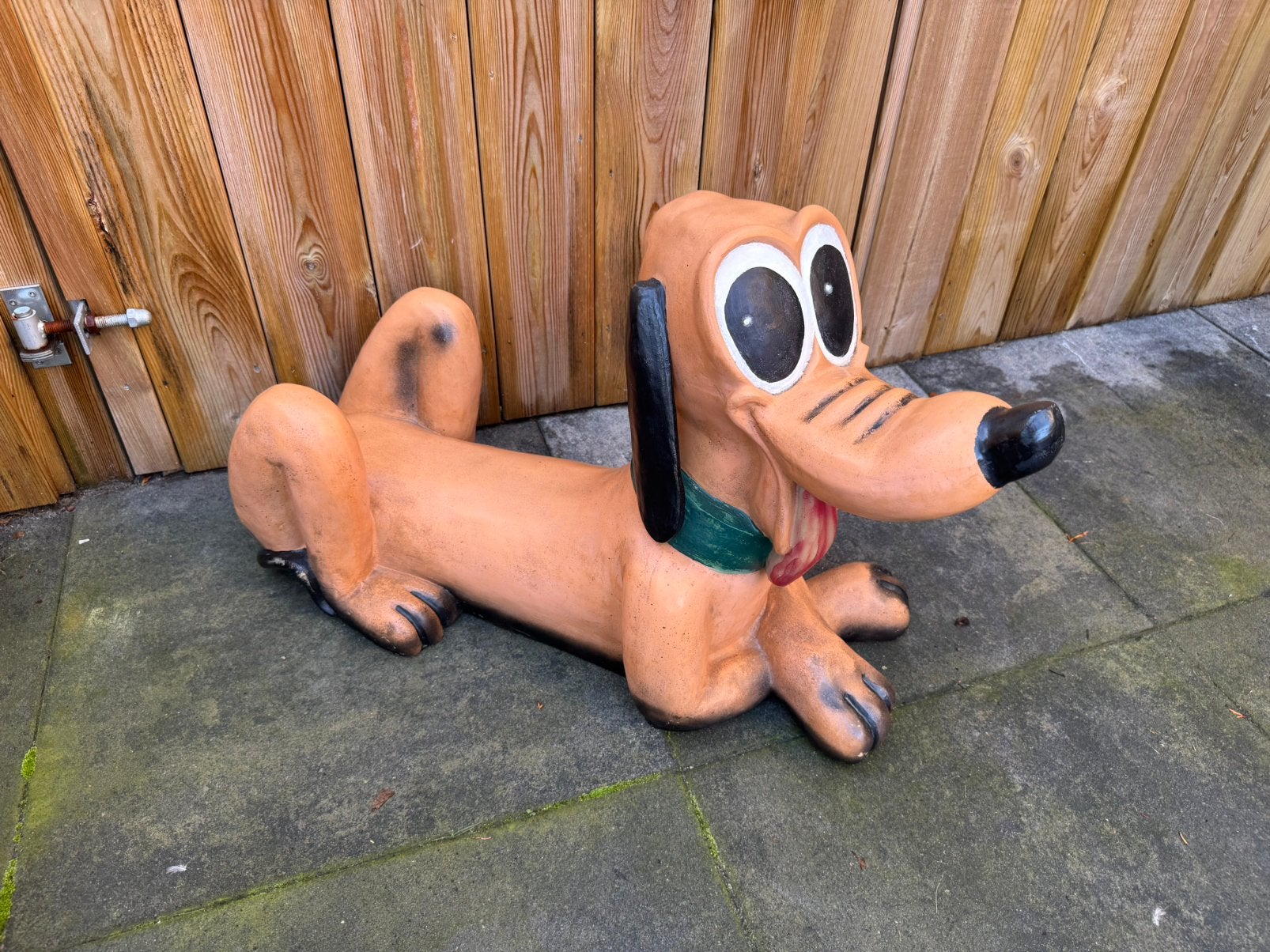 Vintage Disney Pluto kermisbeeld carrousel 80cm, Ophalen, Zo goed als nieuw, Beeldje of Figuurtje