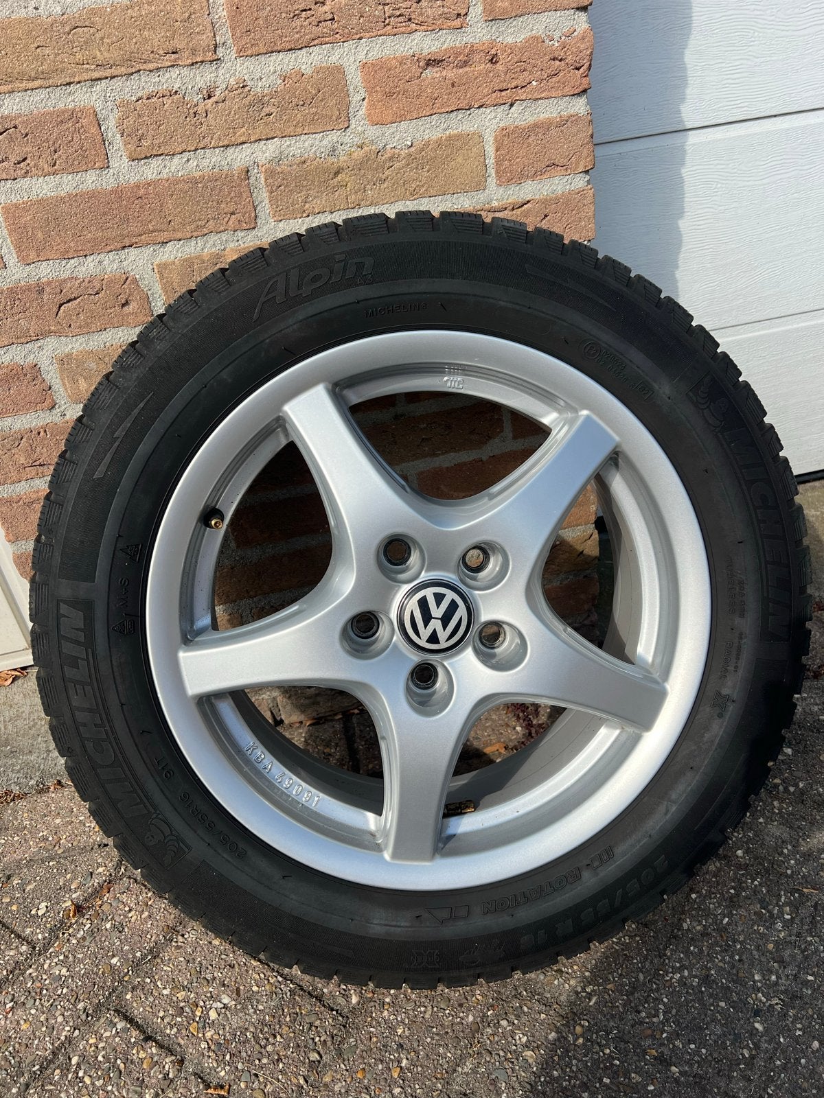 16 inch velgen met Michelin winterbanden, Ophalen, Gebruikt