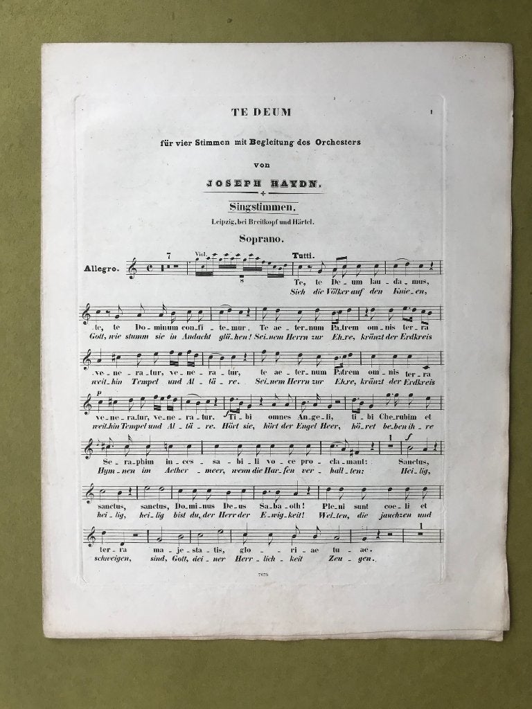 Joseph Haydn -Te Deum voor 4 stemmen met orkestbegeleiding, Koor, Gebruikt, Klassiek, Ophalen of Verzenden