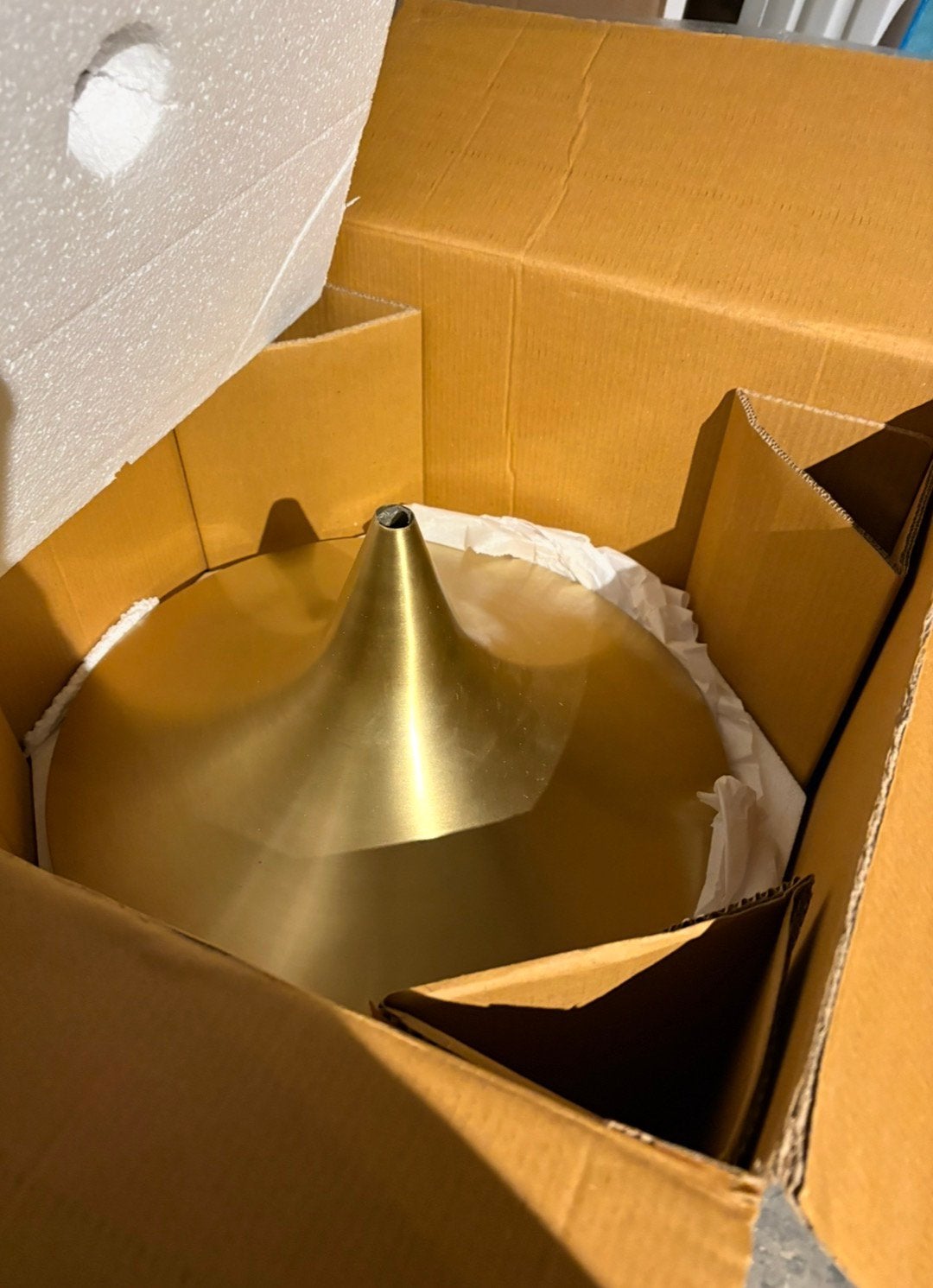 Tom dixon lamp beat shade wide LED messing, Ophalen of Verzenden, Zo goed als nieuw