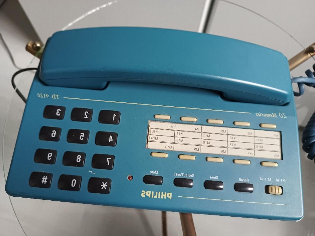 Philips telefoon - vintage  - blauw - leuke decoratie, Telecommunicatie, Vaste telefoons | Niet Draadloos, Ophalen of Verzenden