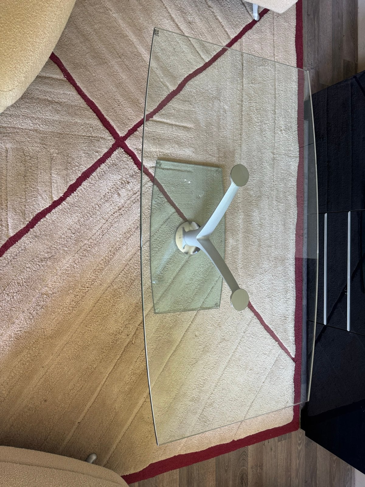 Rolf Benz Salon Tafel Set Glas, Huis en Inrichting, Tafels | Salontafels, Gebruikt, 5 – 50, 50 tot 100 cm, Overige vormen, Glas