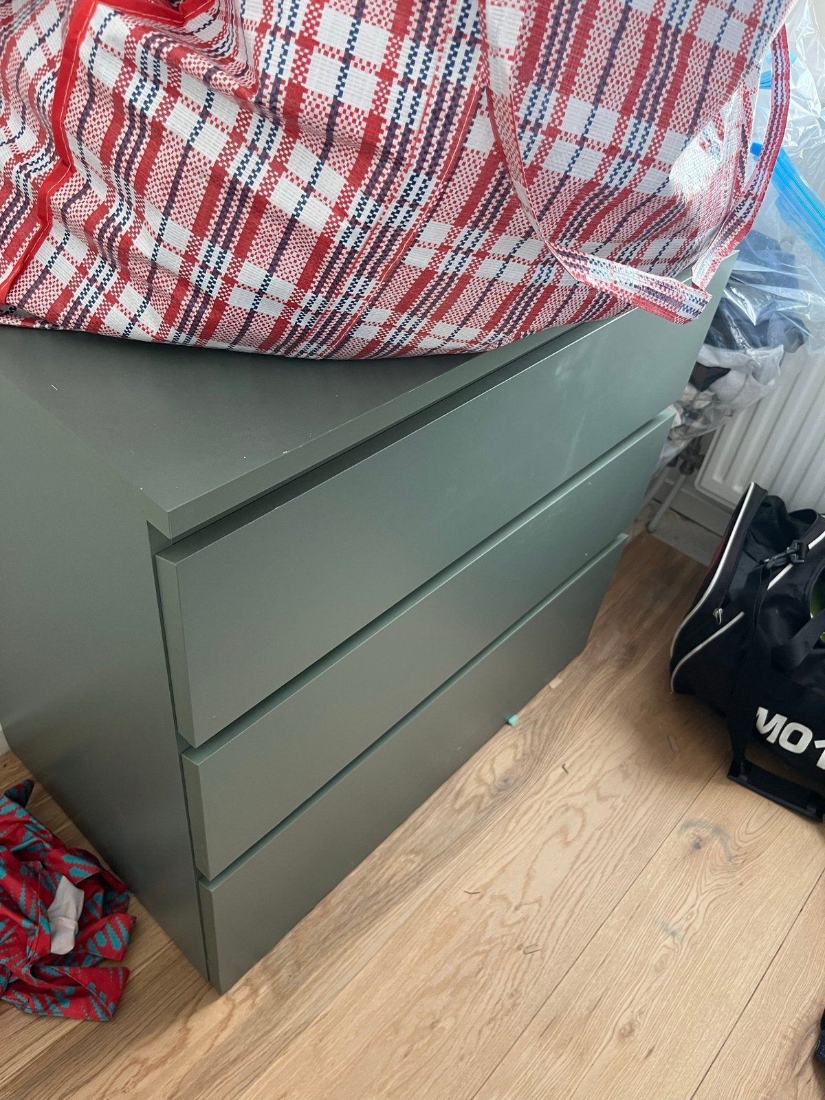 Ladekast met 3 lades - Groen, Huis en Inrichting, Ophalen, Gebruikt, 100 tot 150 cm, 50 tot 100 cm
