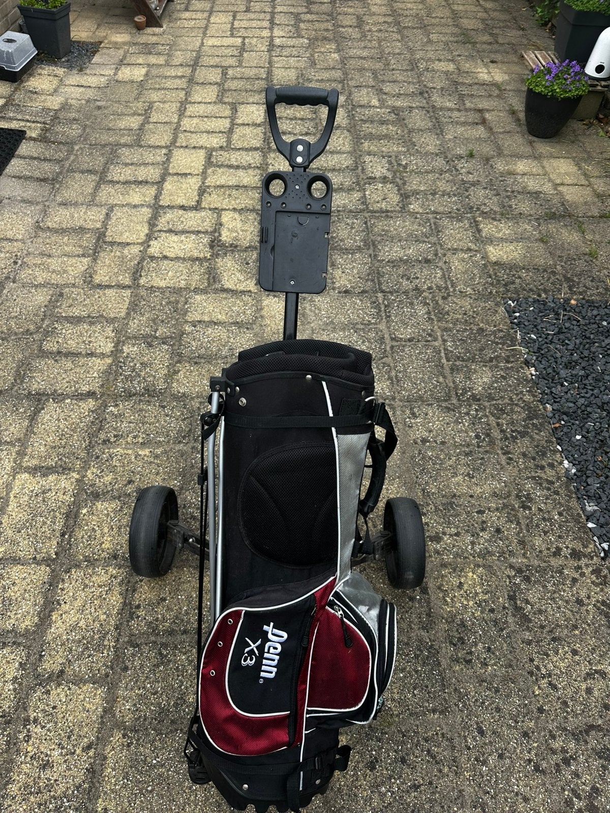 Golf trolley goede staat + gebruikte tas, Sport en Fitness, Golf, Ophalen, Zo goed als nieuw, Golfkar