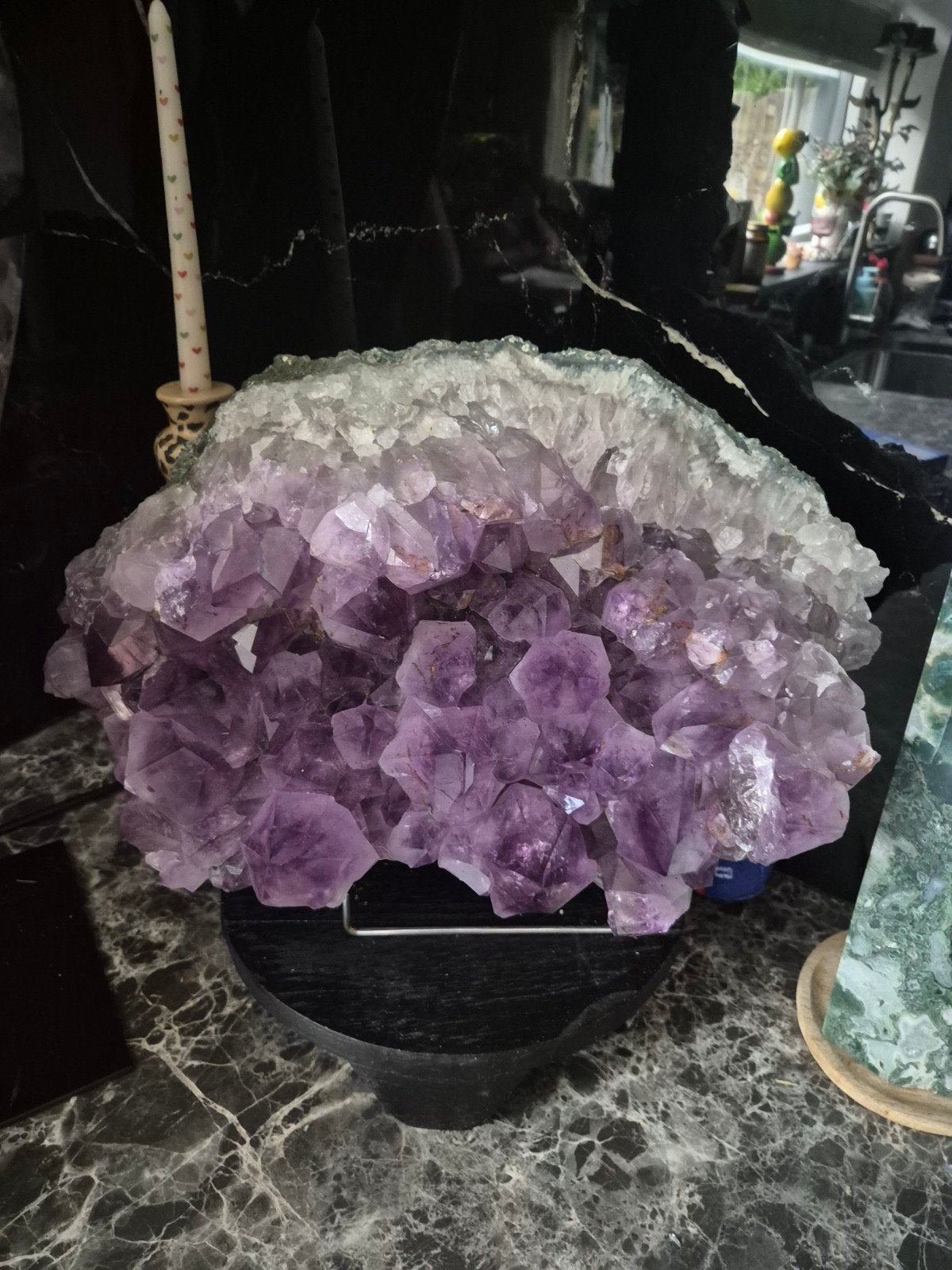 Prachtige Amethist Geode - 24 Kilo, Ophalen, Gebruikt