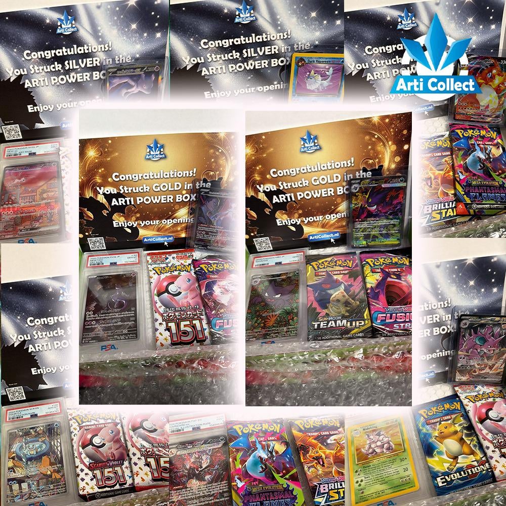 Pokemon Arti Powerbox ! 151 Edition! GOLD ZILVER CHASE! 151, Ophalen of Verzenden, Nieuw, Boosterbox