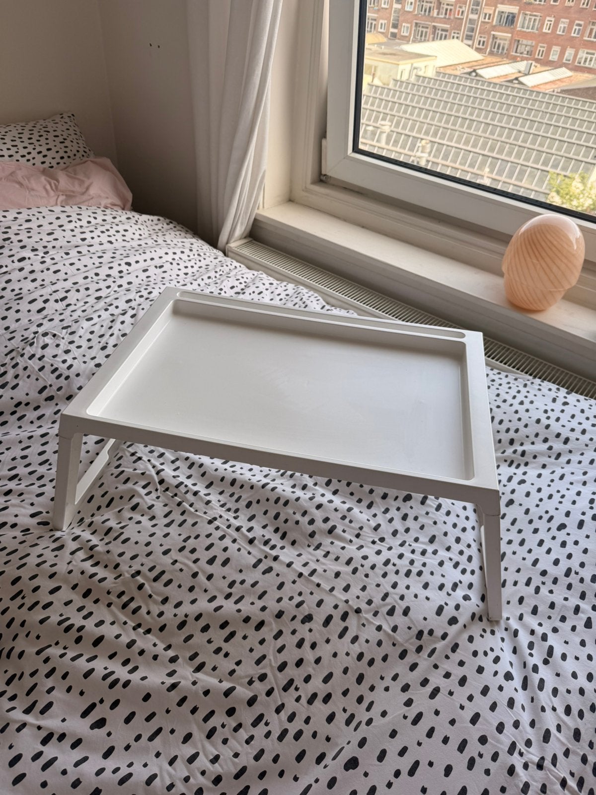 Wit Ikea dienblad voor op bed, Ophalen, Zo goed als nieuw, Rechthoekig, Kunststof