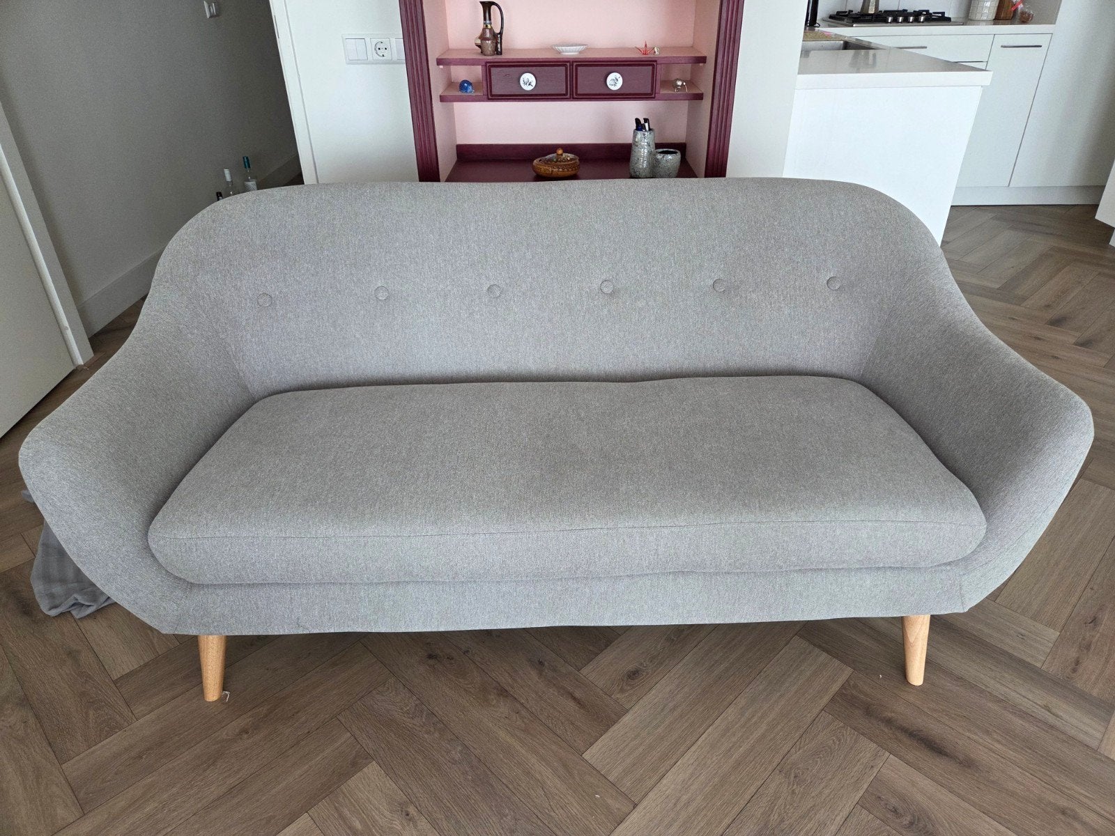 2.5-zitsbank - Grijs, Ophalen, 150 tot 200 cm, Driepersoons, 75 tot 100 cm