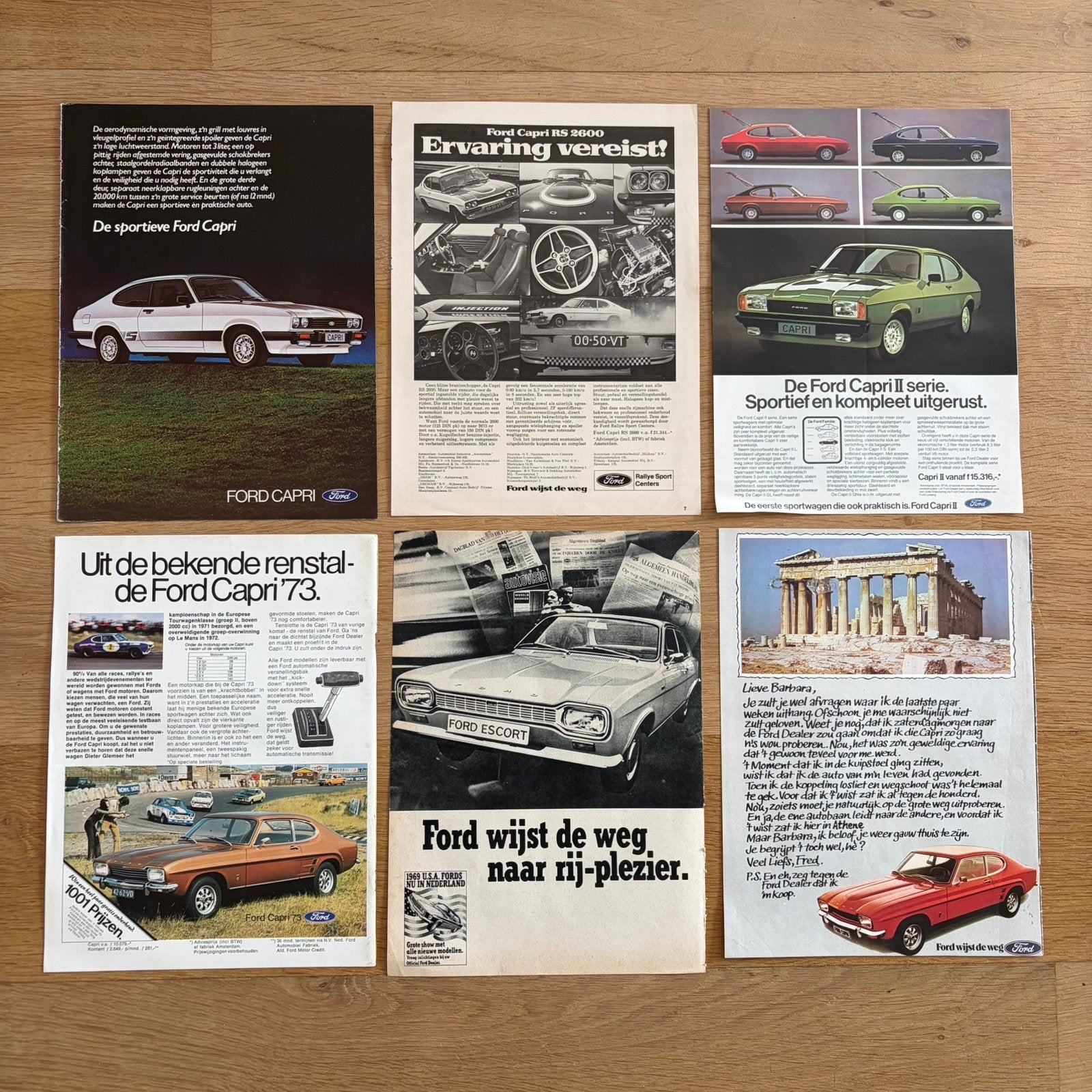 Verzameling Ford Capri tijdschrift advertenties origineel, Ophalen of Verzenden