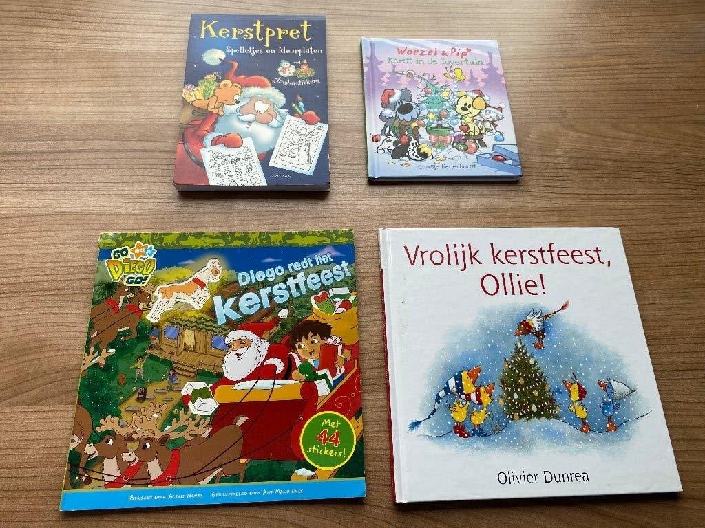 Collectie kinderboeken Kerst 4 stuks, Gelezen, Fictie algemeen, Jongen of Meisje, Diverse auteurs