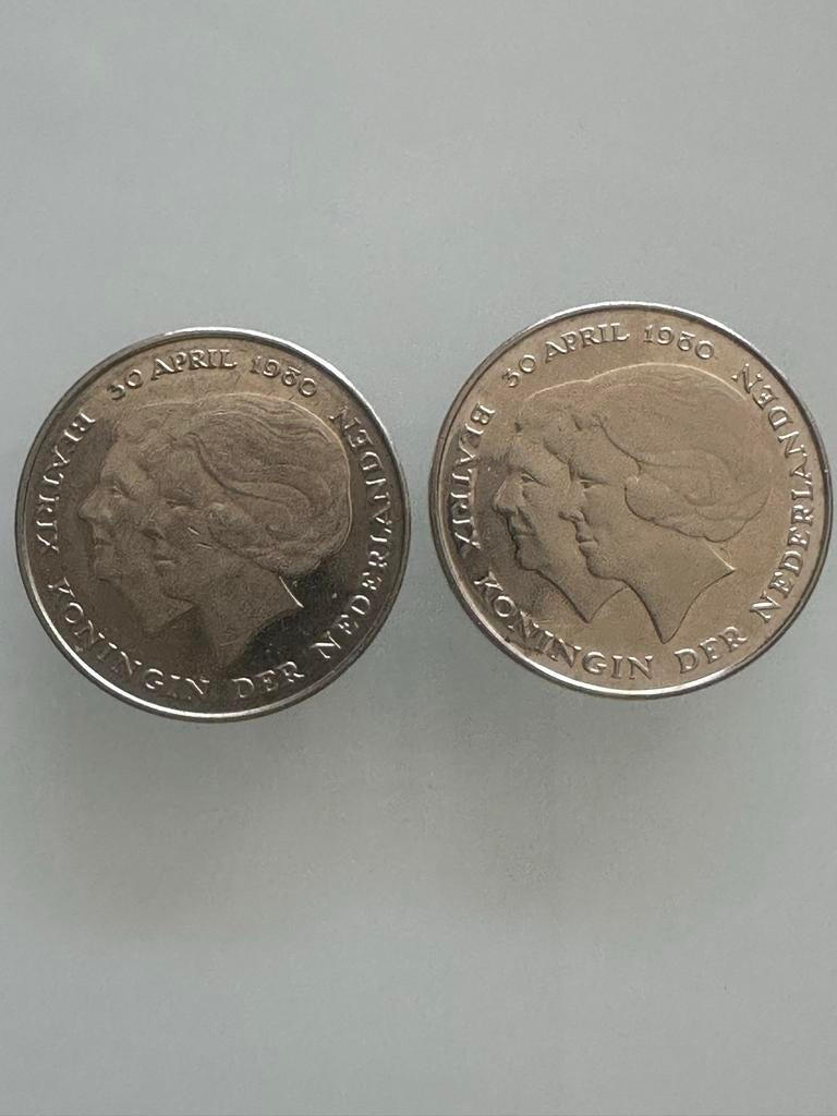 Beatrix Koningin der Nederlanden 30 april 1980 1 Gulden, Postzegels en Munten, Ophalen of Verzenden, Koningin Beatrix, 1 gulden