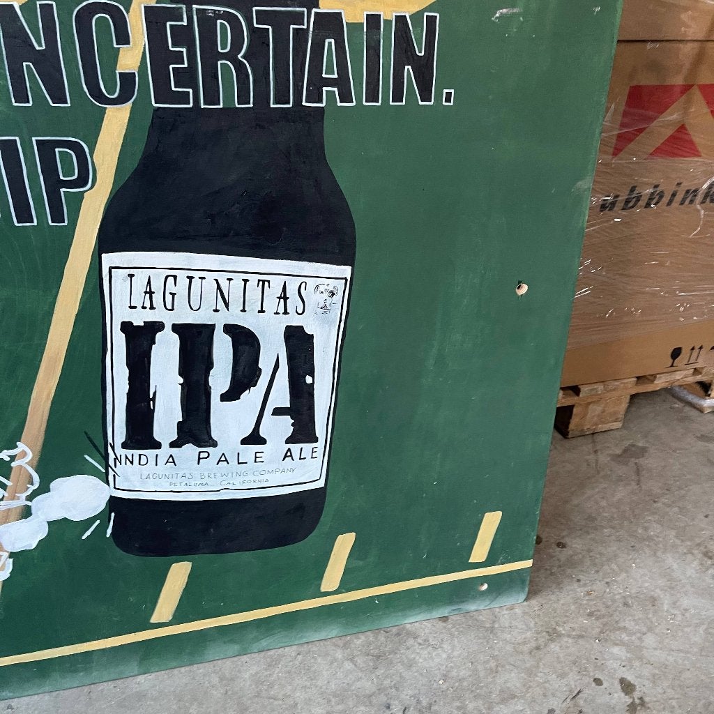 Lagunitas IPA Bier Reclamebord Schilderij 113x124cm, Verzamelen, Ophalen, Nieuw, Reclamebord, Plaat of Schild, Overige merken