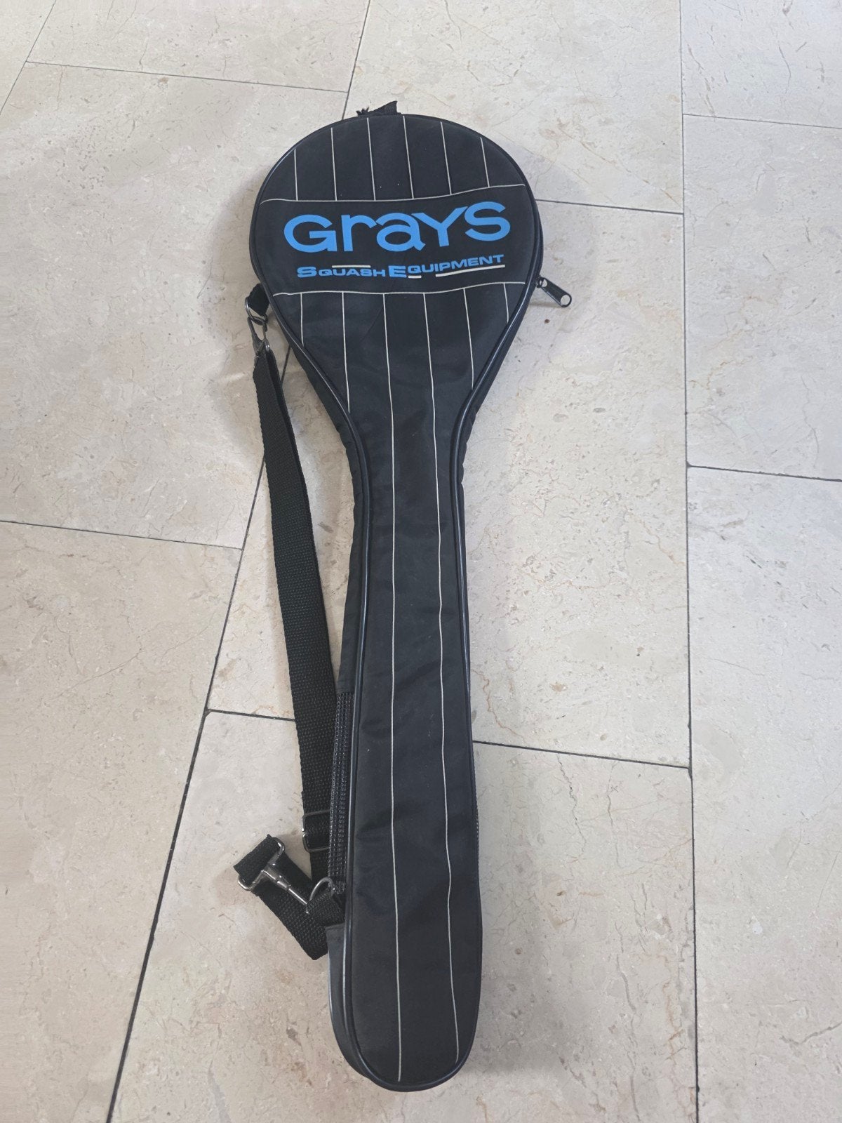 Vintage Grays Squash Rackethoes - Zwart met Krijtstreep, Ophalen of Verzenden, Gebruikt, Racket, Overige merken