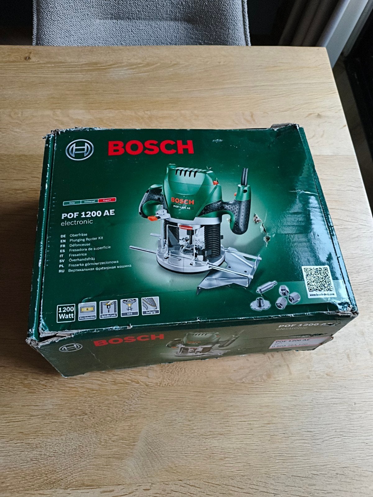 Bosch POF 1200 AE Bovenfreesmachine, Gebruikt, Ophalen of Verzenden, Bovenfrees, Bosch
