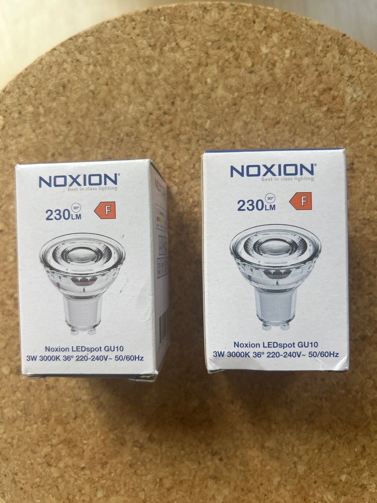 2x Noxion LEDspot GU10 3W 3000K 230LM, Led-lamp, GU10, Nieuw, Ophalen of Verzenden