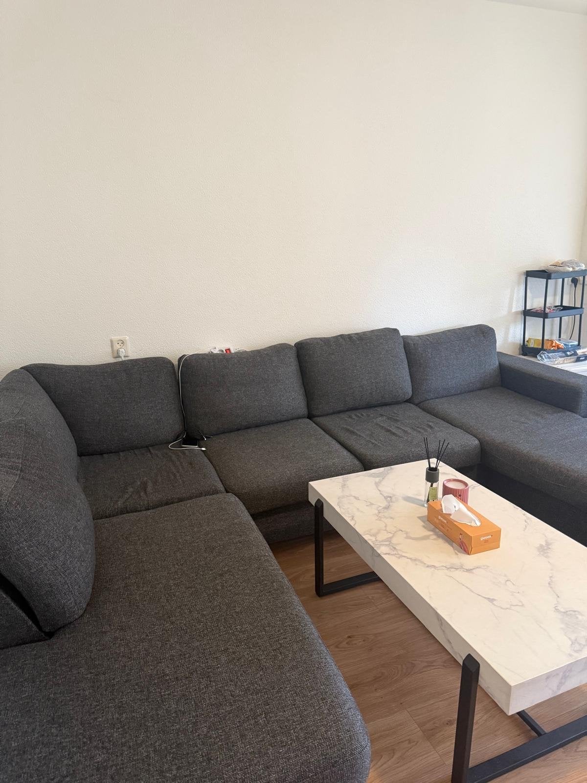 Stijlvolle en comfortabele woonkamerinrichting, Huis en Inrichting, Gebruikt, 100 tot 125 cm, Hoekbank, 300 cm of meer
