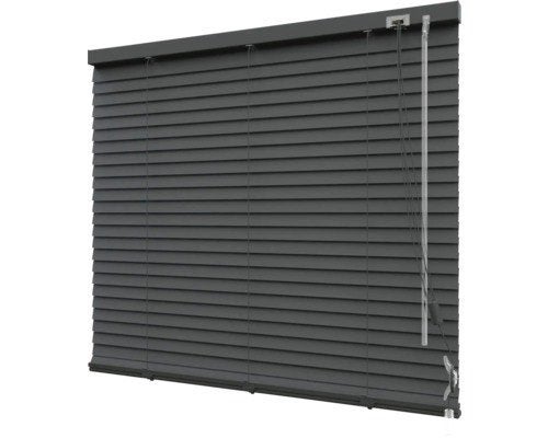 2 gebruikte SOLUNA aluminium jaloezieën / luxaflex antraciet, Ophalen, Gebruikt, 50 tot 100 cm, Grijs