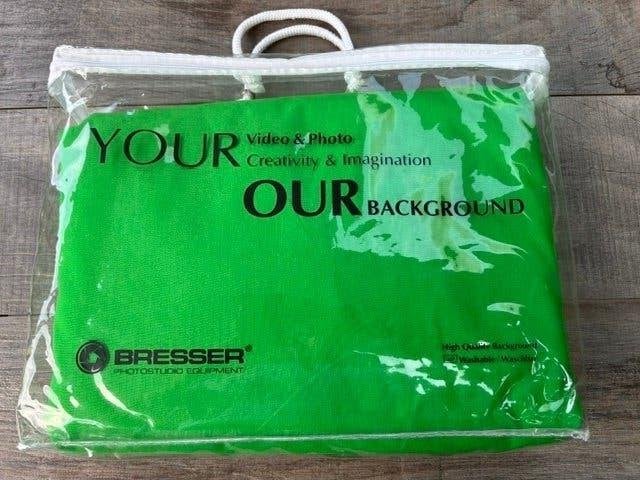 Bresser achtergrond doek afmeting 3 x 6 m chromakey groen., Ophalen of Verzenden, Nieuw, Bresser, Achtergrond