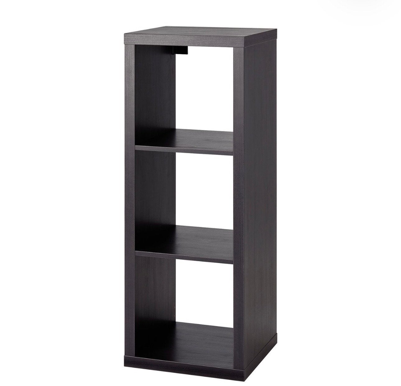 Kallax kast met 3 opbergmanden - Zwartbruin, Ophalen, Met plank(en), Minder dan 50 cm, Gebruikt