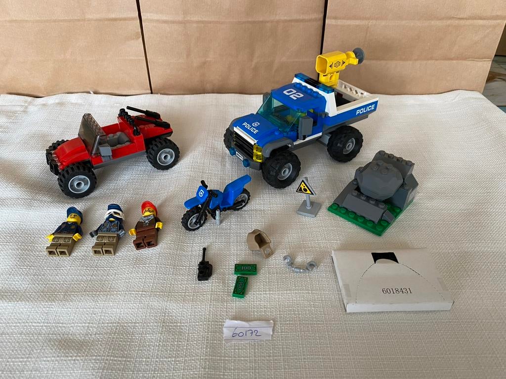 Lego 60172 Dirt Road Pursuit, Lego, Ophalen of Verzenden, Complete set, Compleet