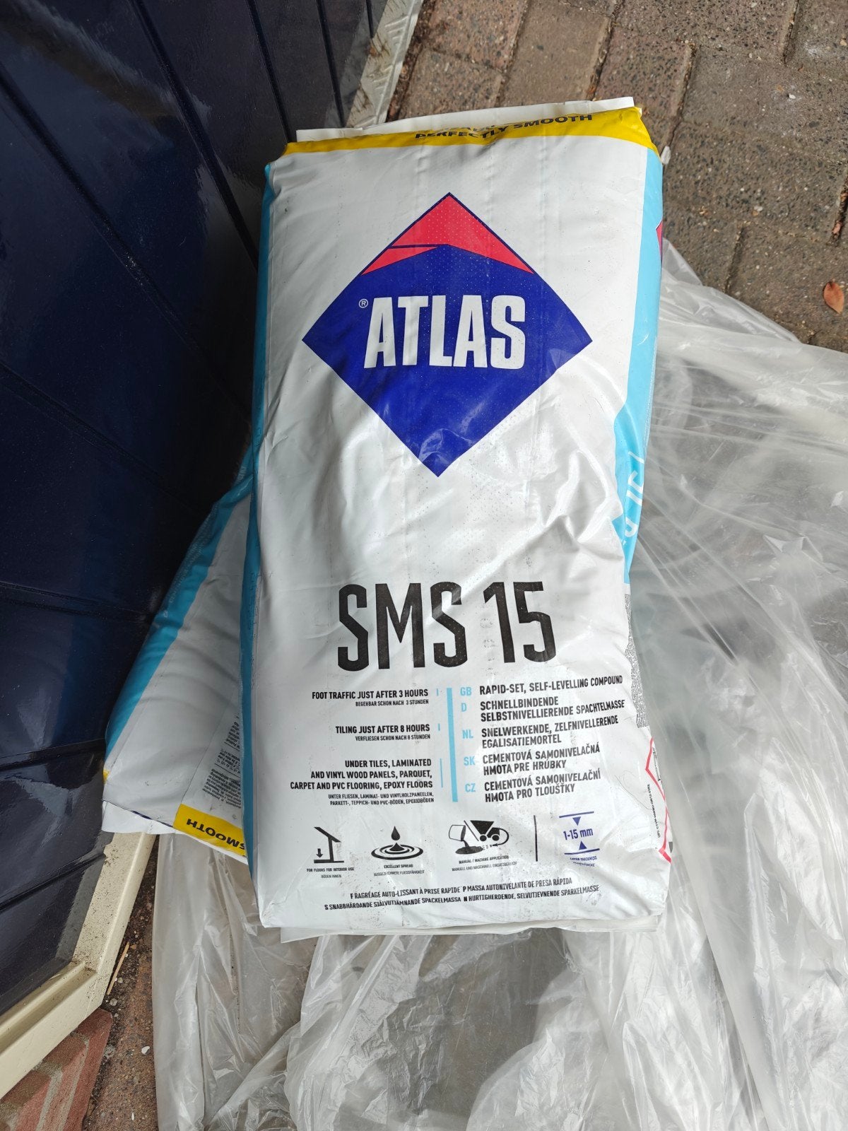 Ruilen, Atlas SMS 15 egalisatiemortel - 3 zakken, Ophalen, Overige materialen, Overige typen, Nieuw