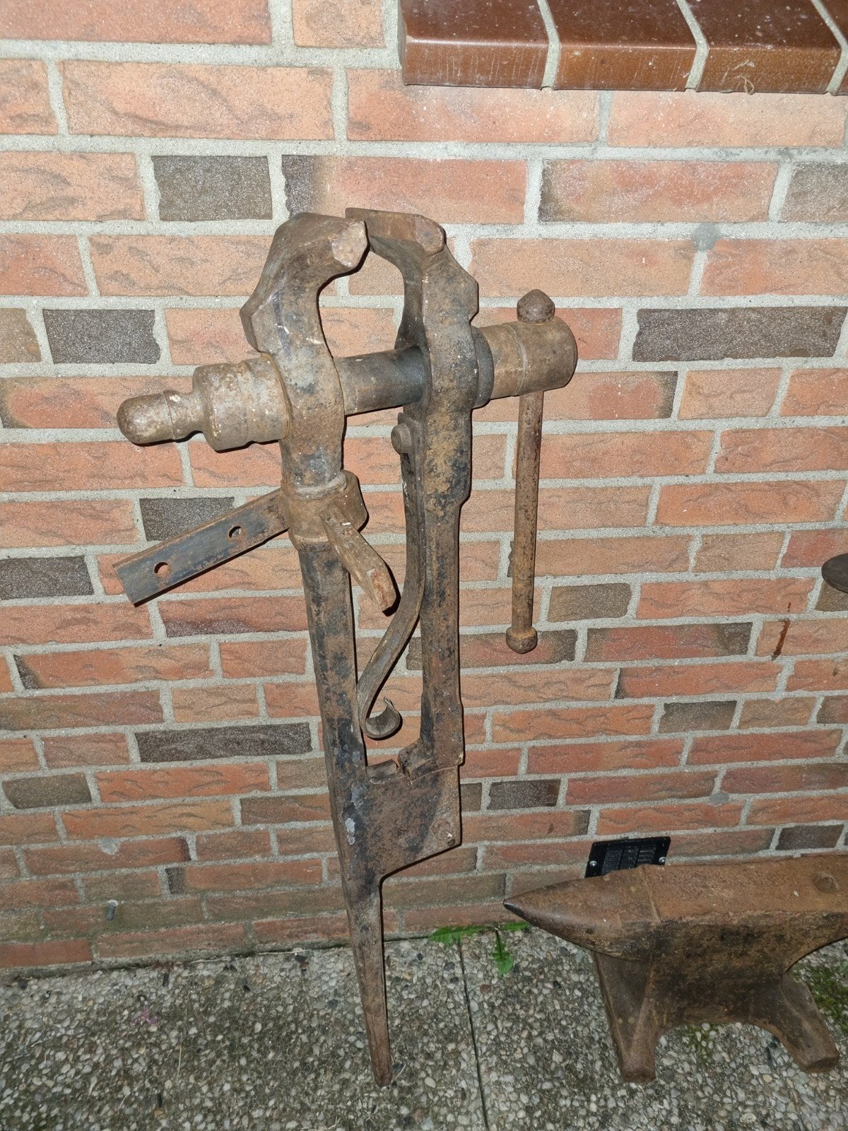 Staartbankschroef 30 kg, 14 cm, smeden, aambeeld, smederij,, Ophalen