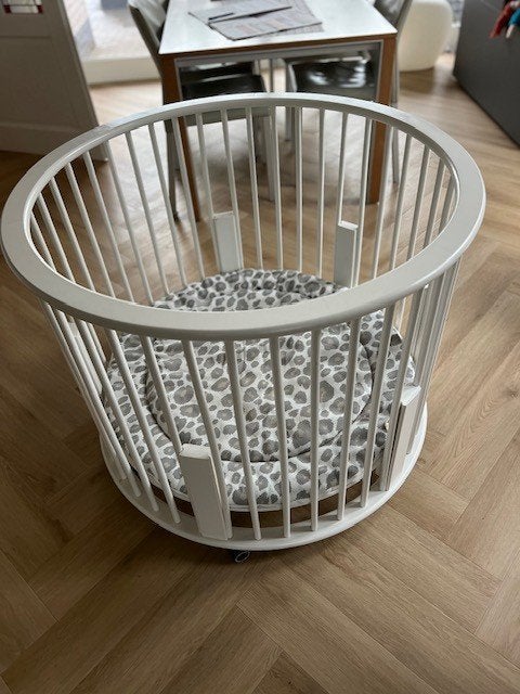 Witte ronde Bopita box, Kinderen en Baby's, Boxen, Ophalen of Verzenden, Zo goed als nieuw, Rond, In hoogte verstelbaar
