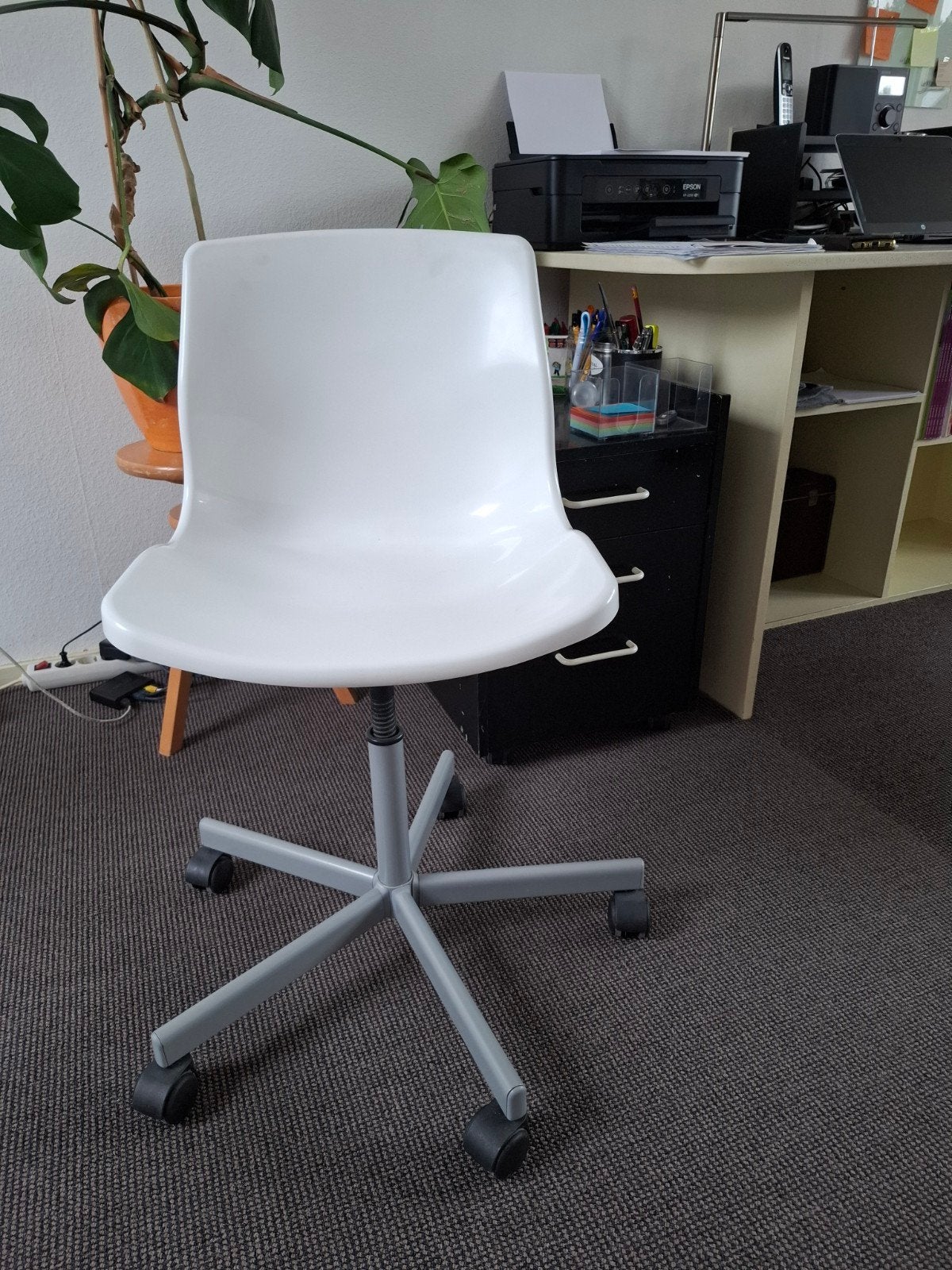 Witte IKEA Snille bureaustoel / draaistoel – Nette staat, Ophalen, Zo goed als nieuw, Wit