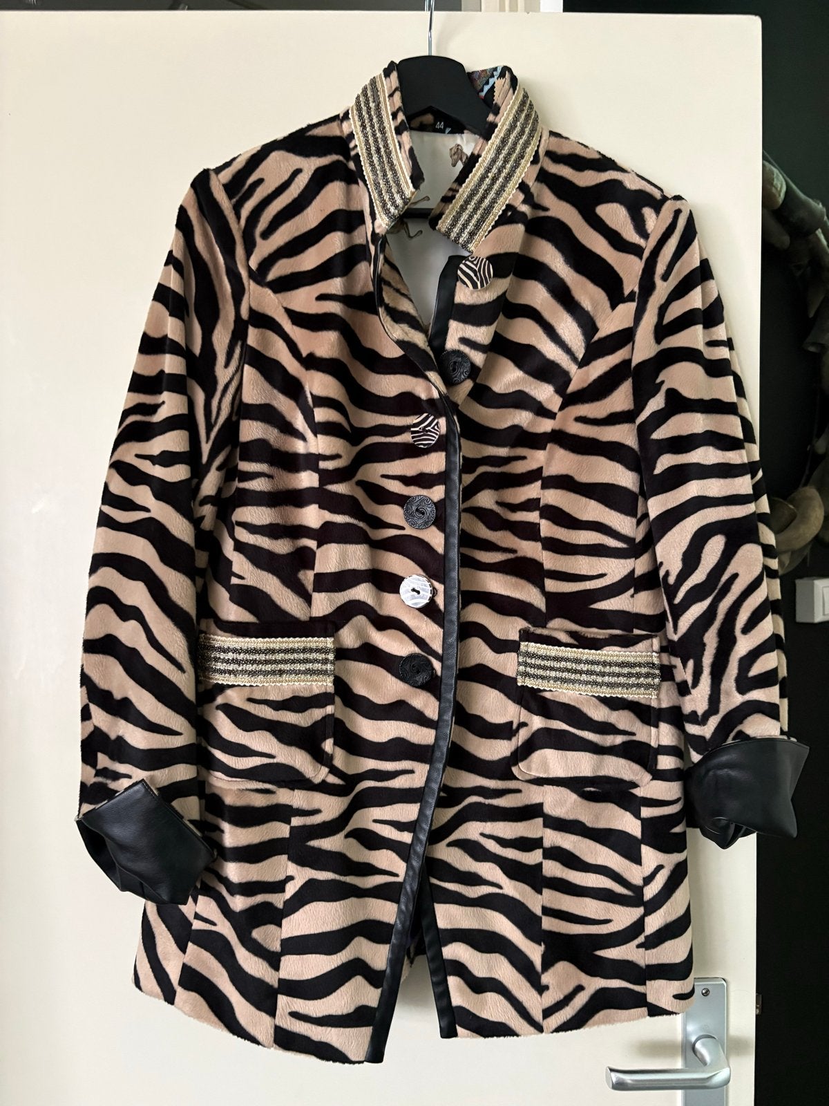 Unieke Zebraprint Jas - Maiden Lane - Maat 44, Verzenden, Zo goed als nieuw, Maat 42/44 (L), Meerkleurig