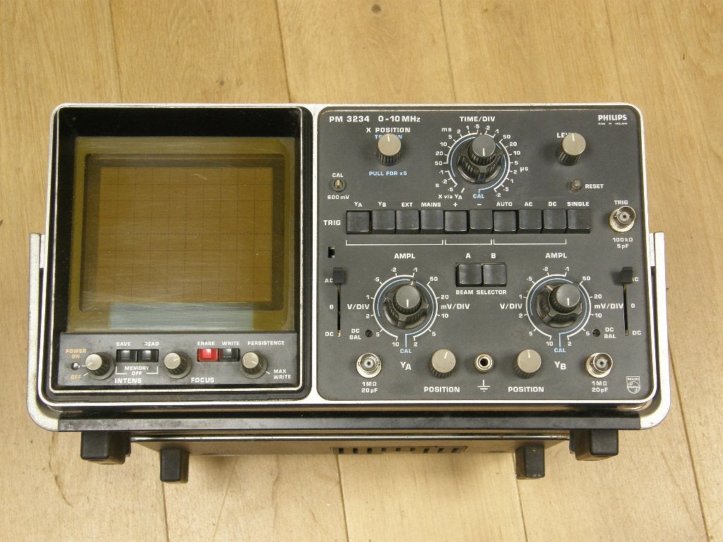 analoge geheugen oscilloscoop Philips PM3234 (1), Doe-het-zelf en Verbouw, Ophalen of Verzenden, Gebruikt, Elektriciteit