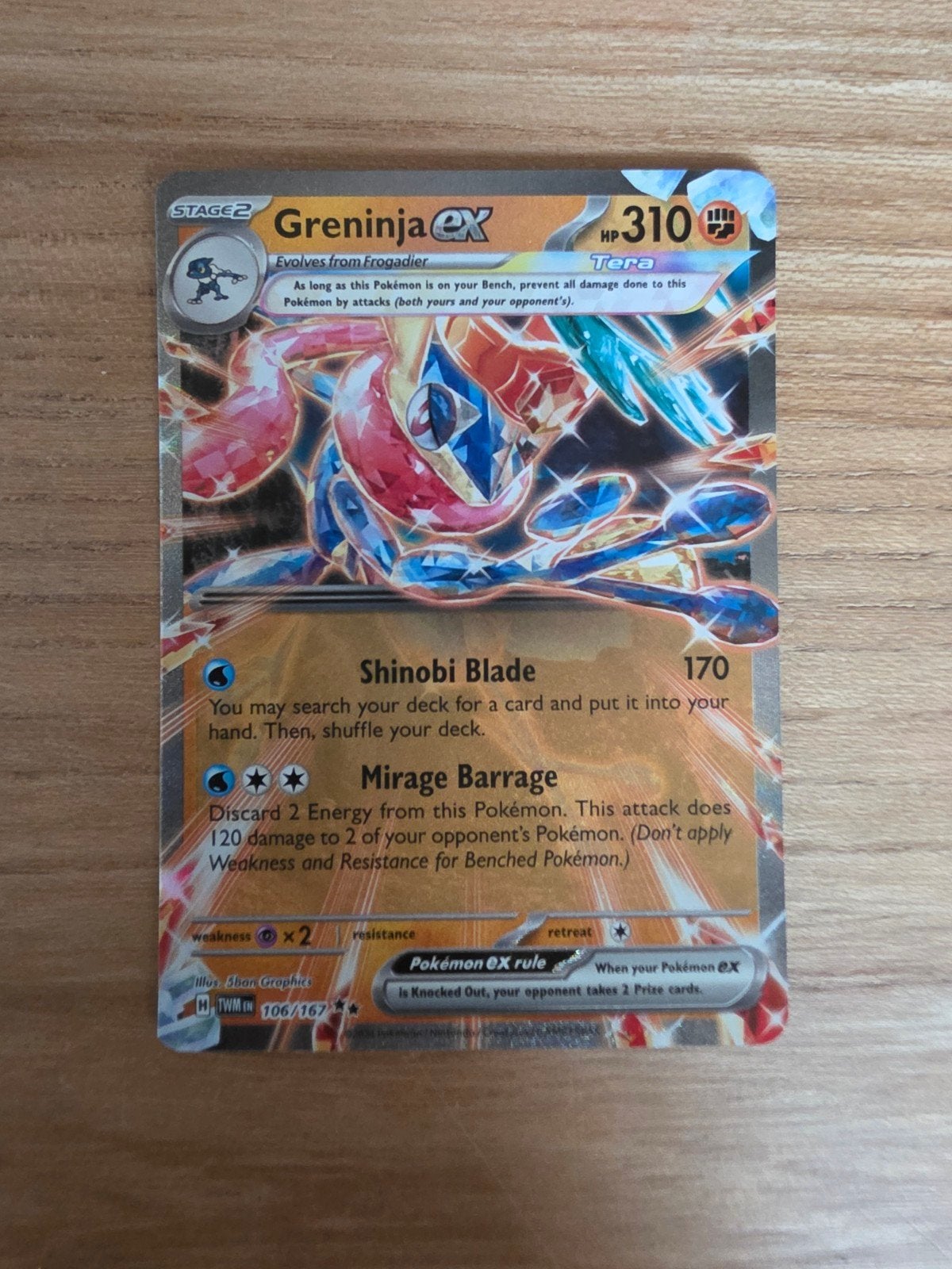 Greninja EX pokemon kaart TWM, Ophalen of Verzenden, Nieuw