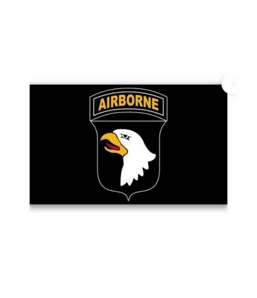 vlag, van de 101e Airborne, zwart, hobby, mancave, Ophalen of Verzenden, Nieuw