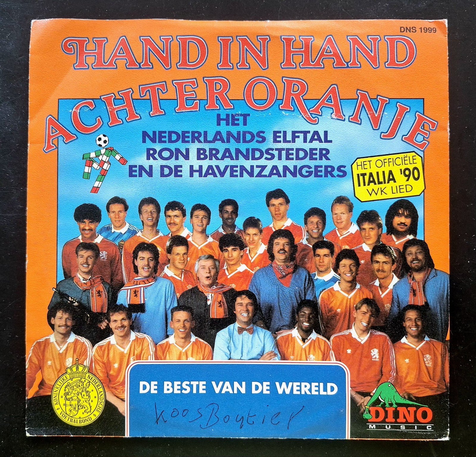 7"/SINGLE  VOETBAL ️ HOLLAND - Hand In Hand Achter Oranje, Ophalen of Verzenden, Gebruikt, Nederlandstalig