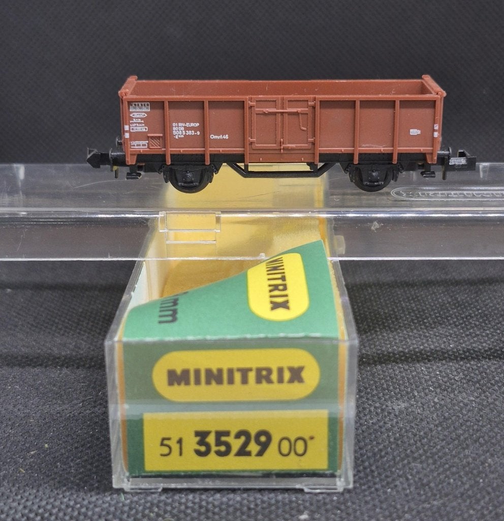 Minitrix 3529 - open goederenwagen E035 (14812), Gebruikt, Gelijkstroom, Trix, Wagon